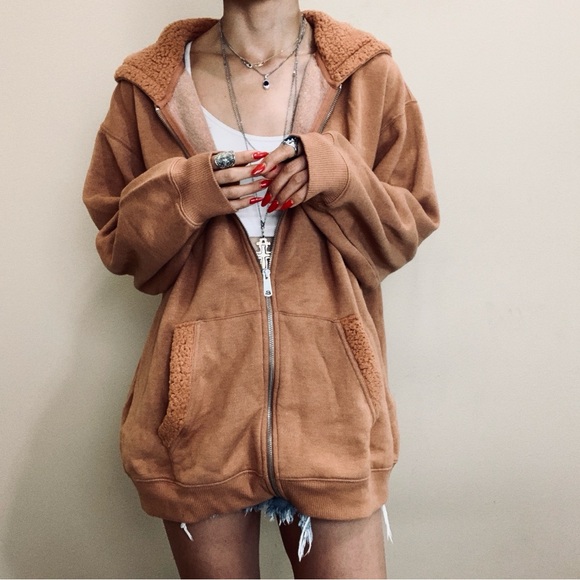 Brand New Aerie sweater shirt zipper hoodie XL - Picture 5 of 10